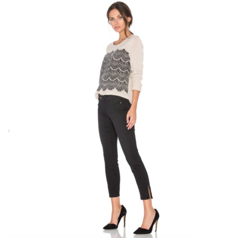 Fine by Superfine Revolve Crop Jeans Vintage Noir Black 26